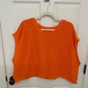 Vibrant Orange Sleeveless Women's Top